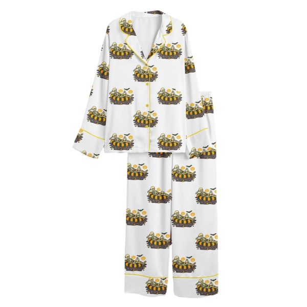 Spooky Skeleton Summer Halloween Pajama Set