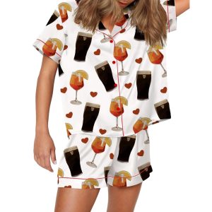 Stout And Aperol Spritz Satin Pajama Set