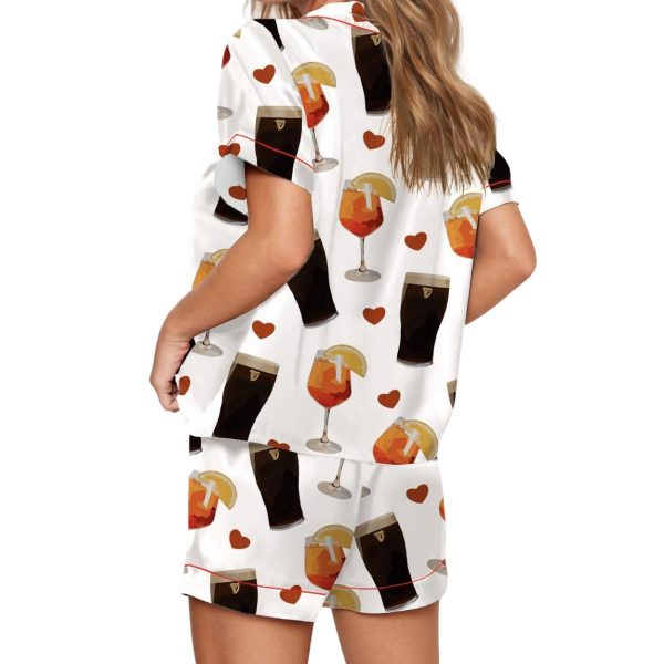 Stout And Aperol Spritz Satin Pajama Set