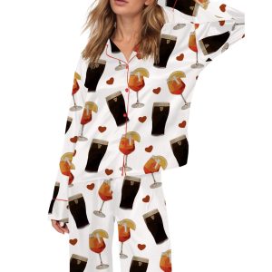 Stout And Aperol Spritz Satin Pajama Set