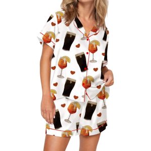 Stout And Aperol Spritz Satin Pajama Set