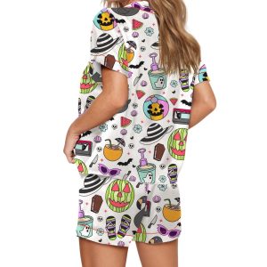 Summerween Halloween Spooky Satin Pajama Set