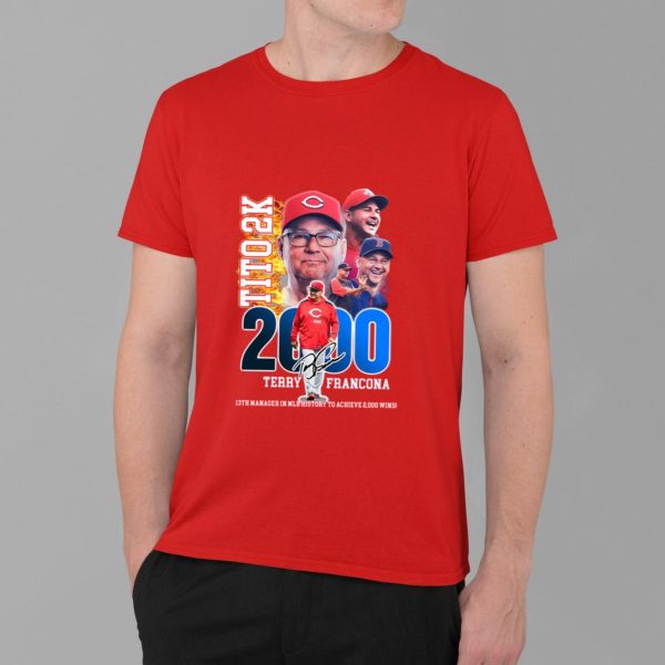 Terry Francona 13th Manager In History To Win 2000 Games Shirt