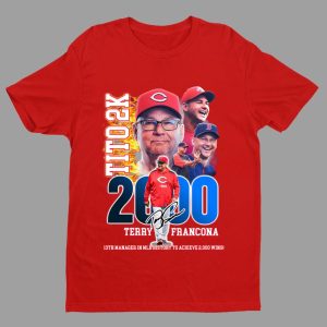 Terry Francona 13th Manager In History To Win 2000 Games Shirt