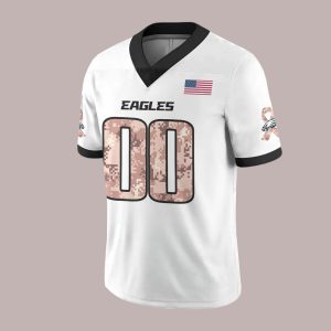 The 2025 Eagles x Military Day Football White Jersey