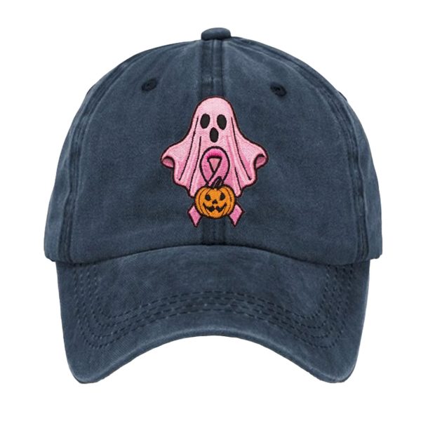 Unisex Boo Ghost Breast Cancer Baseball Cap