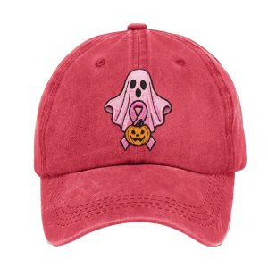 Unisex Boo Ghost Breast Cancer Baseball Cap