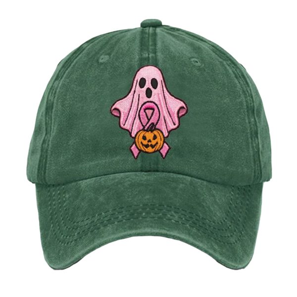 Unisex Boo Ghost Breast Cancer Baseball Cap