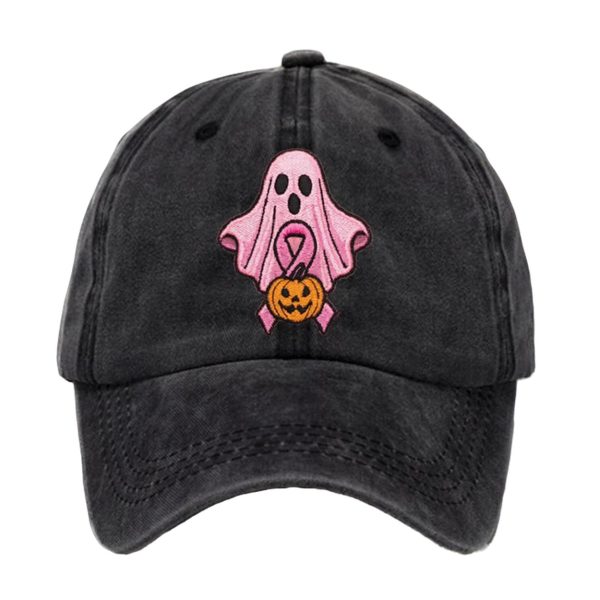 Unisex Boo Ghost Breast Cancer Baseball Cap