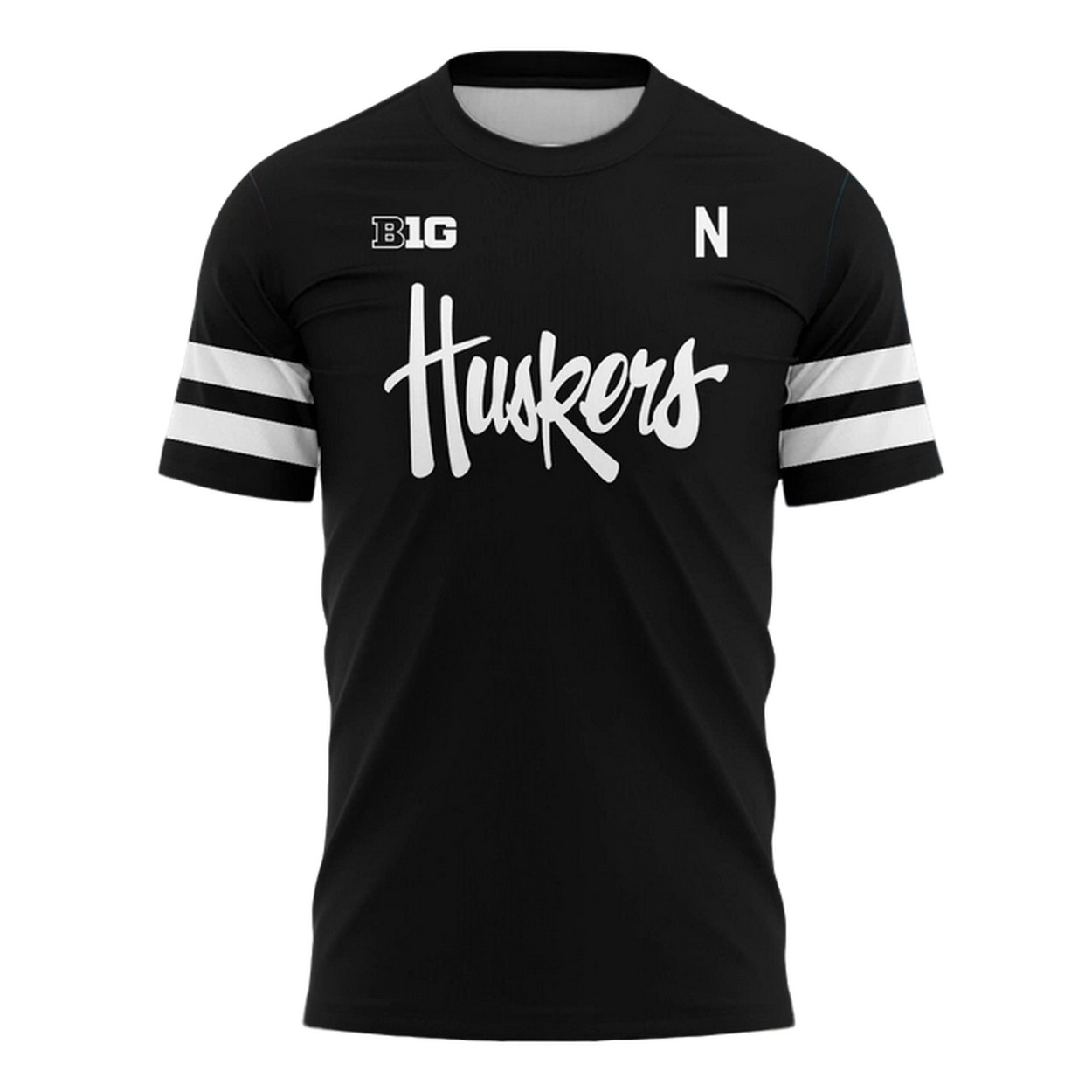 2025 Cornhuskers Alternate Dark Mode Helmet T Shirt 2025 Cornhuskers Alternate Dark Mode Helmet T Shirt