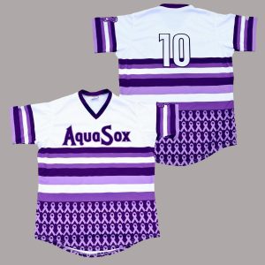 2025 Everett AquaSox Stand Up For Cancer Night Jersey