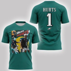 2025 Jalen Hurts Eagles Player Graphic T Shirt