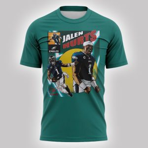2025 Jalen Hurts Eagles Player Graphic T Shirt