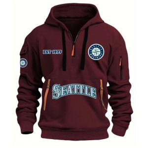 2025 Mariners EST 1977 Quarter Zip Hoodie 3 2025 Mariners EST 1977 Quater Zip Hoodie
