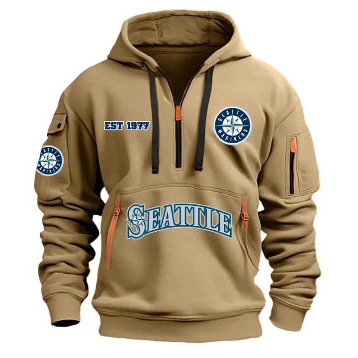 2025 Mariners EST 1977 Quarter Zip Hoodie 2025 Mariners EST 1977 Quarter Zip Hoodie