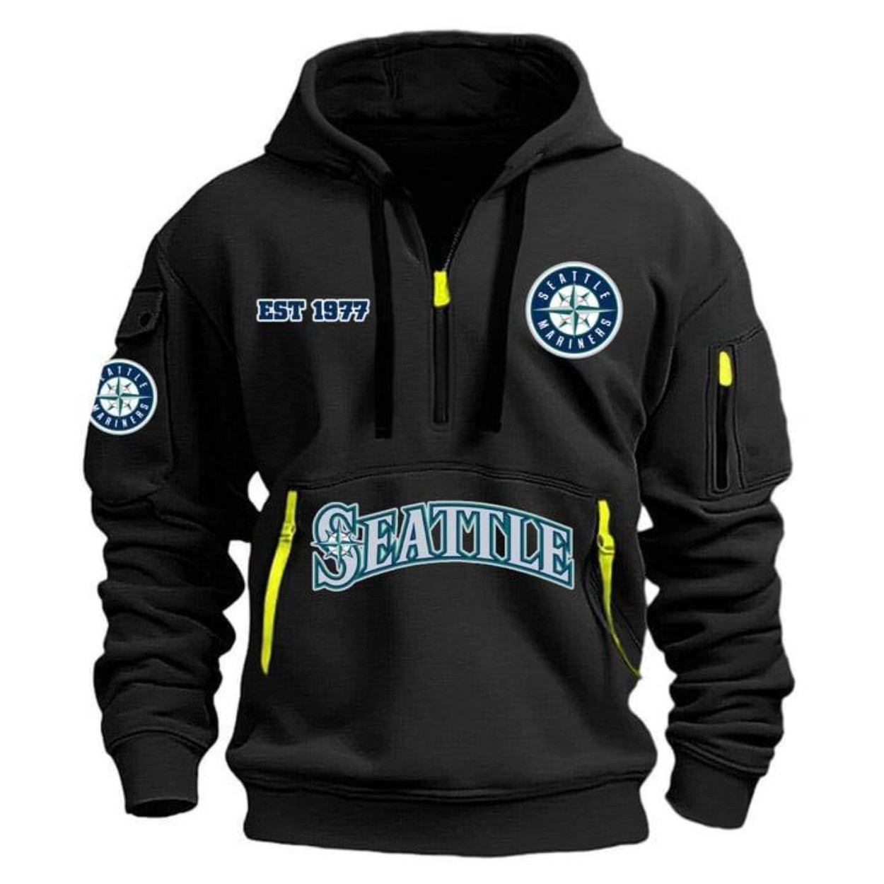 2025 Mariners EST 1977 Quarter Zip Hoodie 2025 Mariners EST 1977 Quarter Zip Hoodie