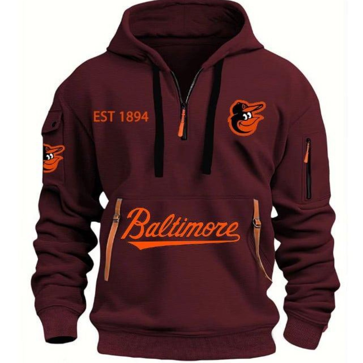 2025 Orioles EST 1894 Quarter Zip Hoodie 2025 Orioles EST 1894 Quarter Zip Hoodie