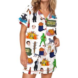 Always Sunny In Philadelphia Silky Satin Pajama Set