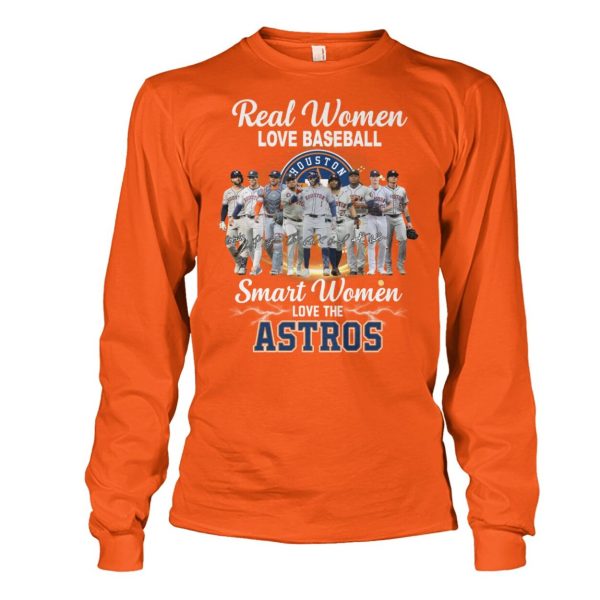 Astros Real Women Love Baseball Smart Women Love The Astros Shirt
