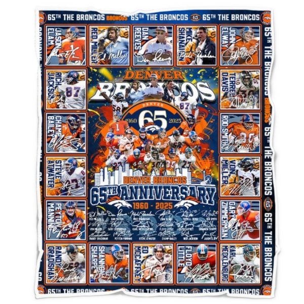 Broncos 65th Anniversary 1960-2025 Special Blanket