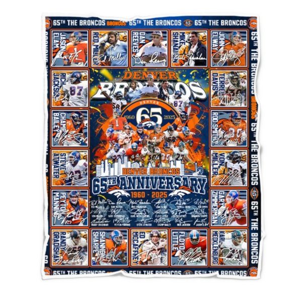Broncos 65th Anniversary 1960-2025 Special Blanket