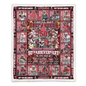 Buccaneers 50th Anniversary 1976 2026 Blanket