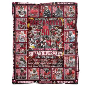 Buccaneers 50th Anniversary 1976 2026 Blanket