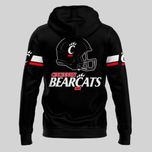 Cincinnati Football Big 12 Black Pullover Hoodie 2025