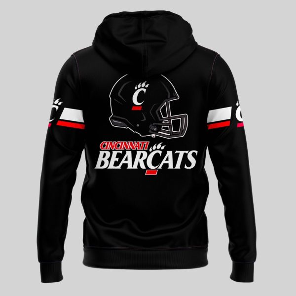 Cincinnati Football Big 12 Black Pullover Hoodie 2025