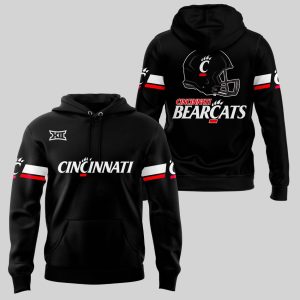 Cincinnati Football Big 12 Black Pullover Hoodie 2025