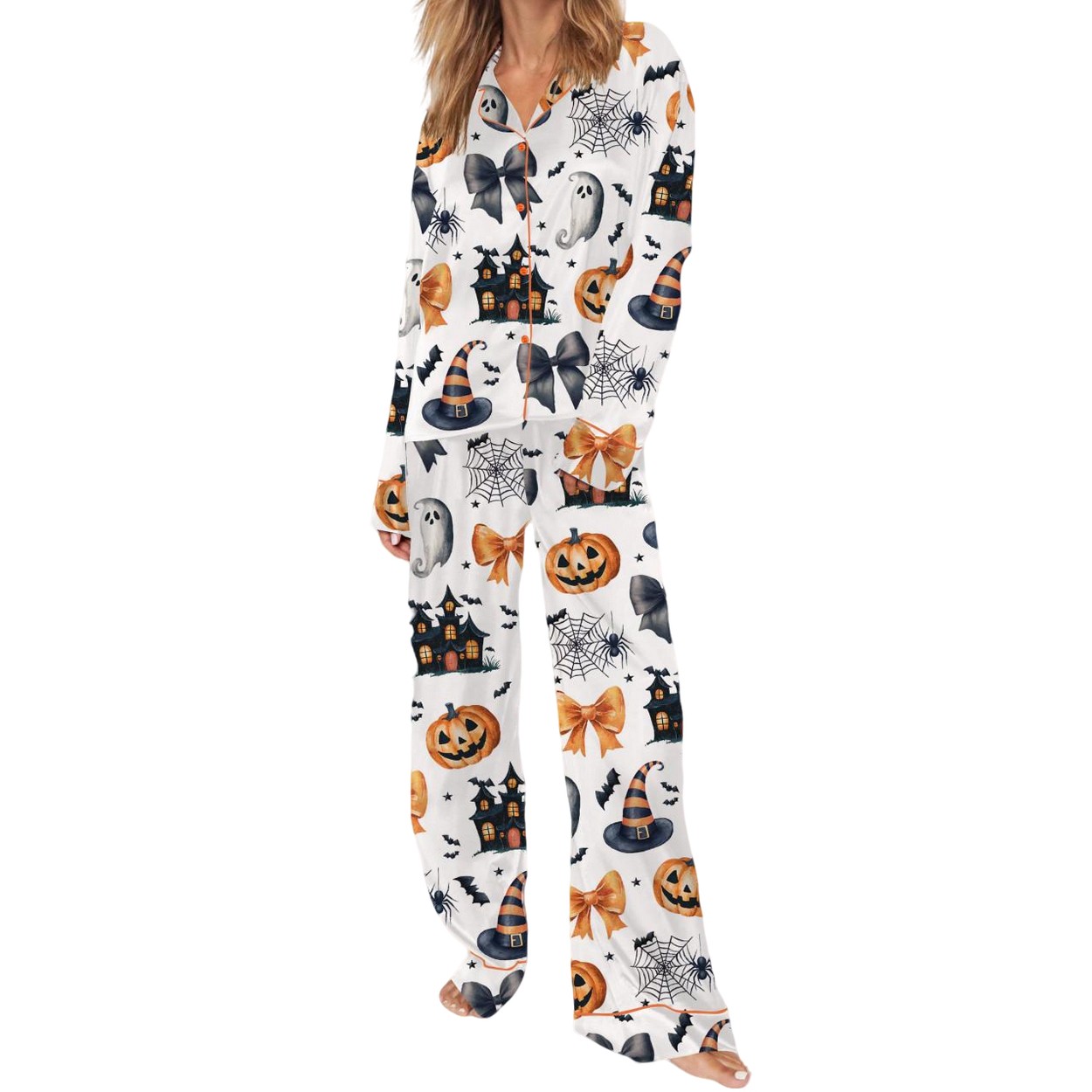 Coquette Halloween Satin Pajama Set Coquette Halloween Satin Pajama Set