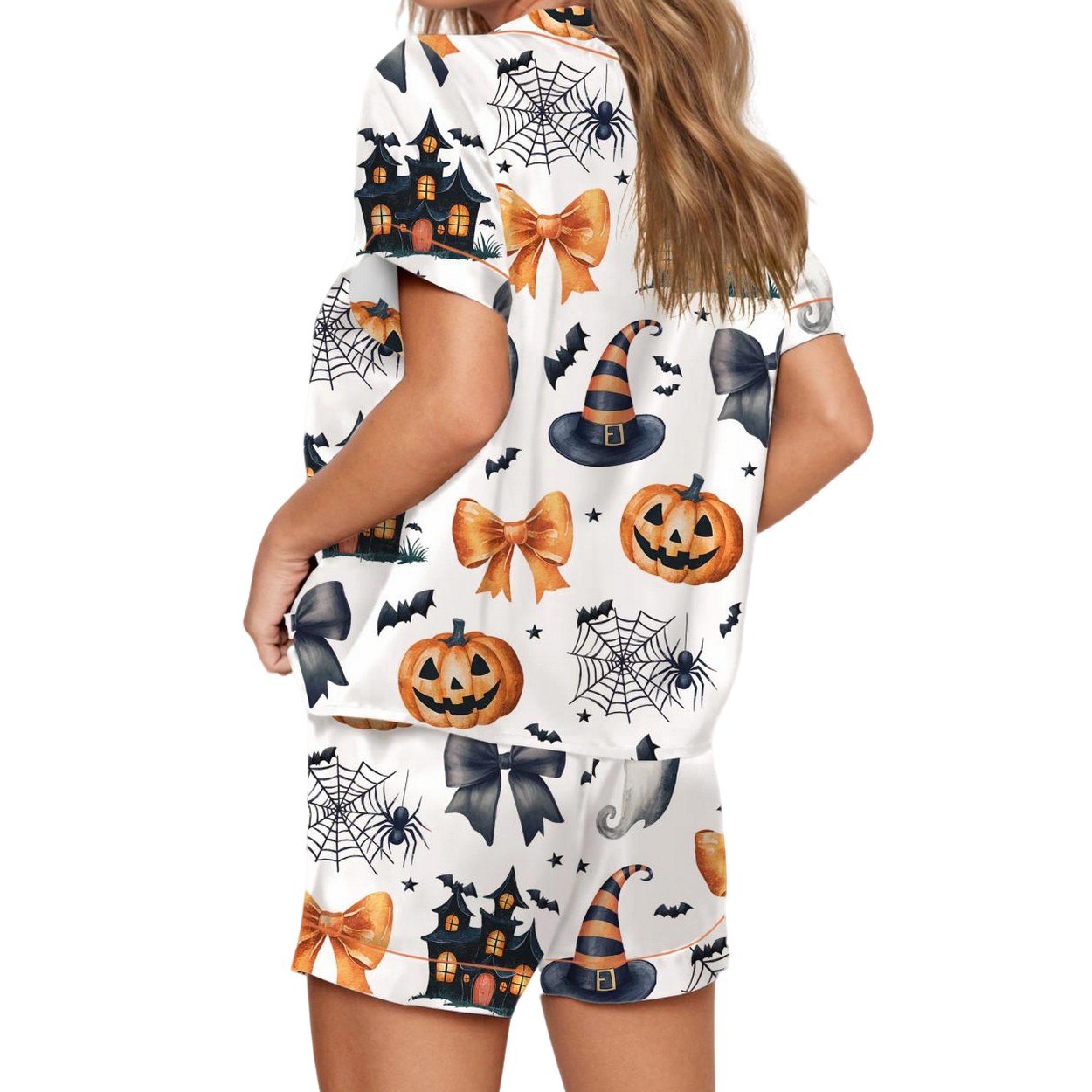 Coquette Halloween Satin Pajama Set Coquette Halloween Satin Pajama Set