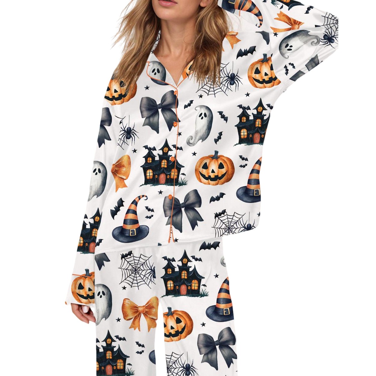 Coquette Halloween Satin Pajama Set Coquette Halloween Satin Pajama Set