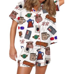 Damn Fine Twin Peak Satin Pajama Set