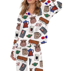 Damn Fine Twin Peak Satin Pajama Set