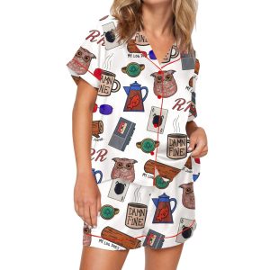 Damn Fine Twin Peak Satin Pajama Set