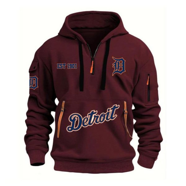 Detroit EST 1901 Quarter Zip Hoodie