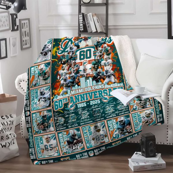 Dolphins 60th Anniversary 1965-2025 Blanket
