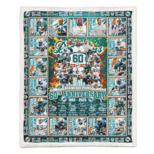 Dolphins 60th Anniversary 1965 2025 Blanket