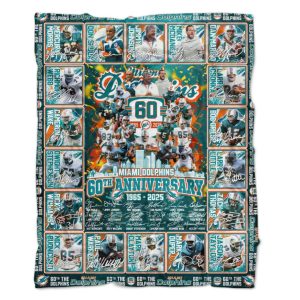 Dolphins 60th Anniversary 1965 2025 Blanket