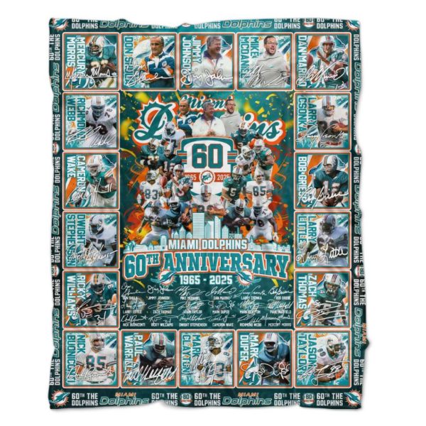 Dolphins 60th Anniversary 1965-2025 Blanket