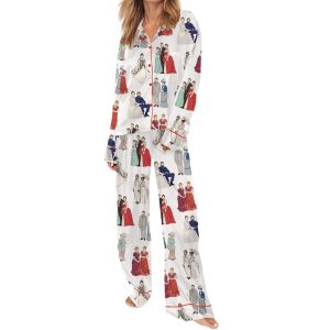 Gilded Ages TV Show Bertha Russell Silky Satin Pajama Set
