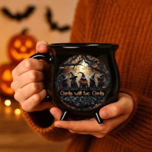 Halloween Girls Will Be Girls Cauldron Coffee Mug