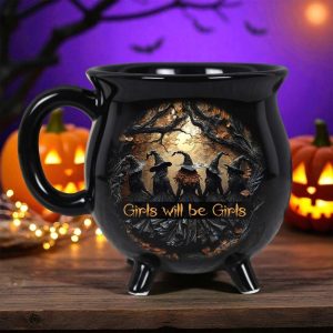 Halloween Girls Will Be Girls Cauldron Coffee Mug