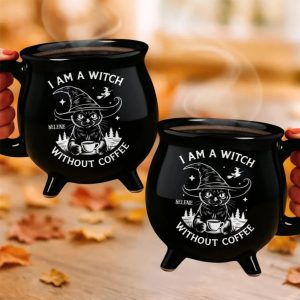 Halloween I Am A Witch Without Coffee Cauldron Coffee Mug