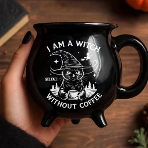 Halloween I Am A Witch Without Coffee Cauldron Coffee Mug