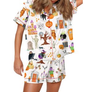 Halloween Silky Satin Pajama Set