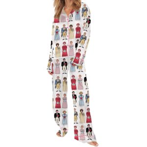 Jane Austen Silky Satin Pajama Set