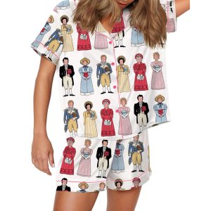 Jane Austen Silky Satin Pajama Set