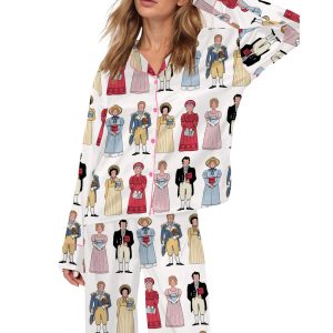 Jane Austen Silky Satin Pajama Set